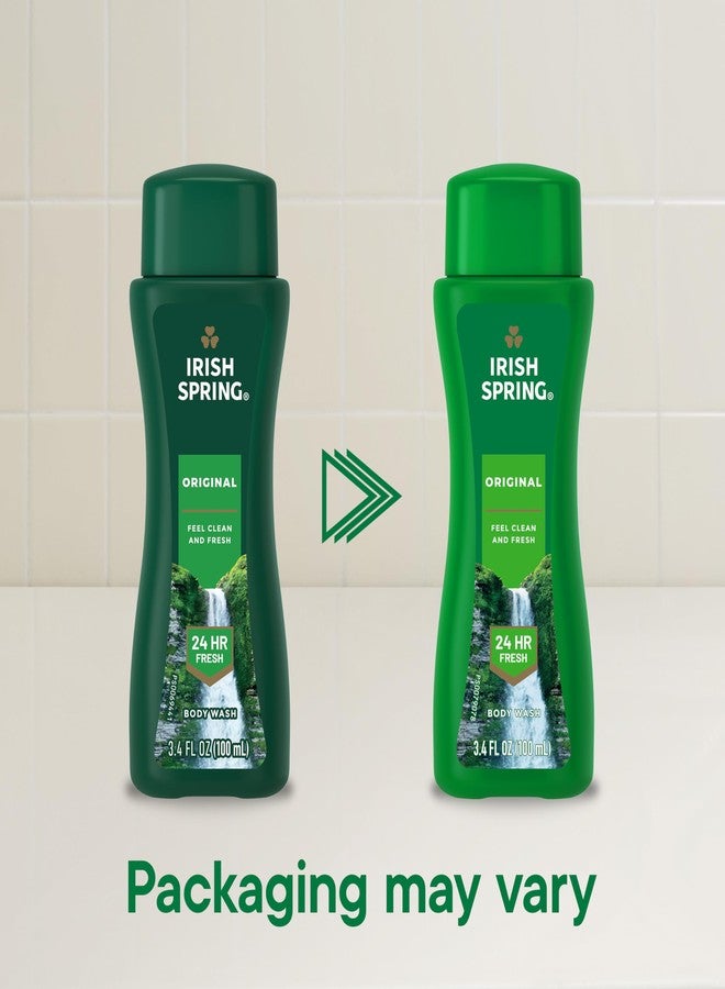Irish Spring Men's Body Wash Shower Gel, Original Clean, Travel Size Body Wash, 3.40 Fl Oz (Pack of 24) - Image 2